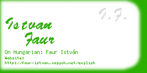 istvan faur business card