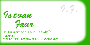 istvan faur business card